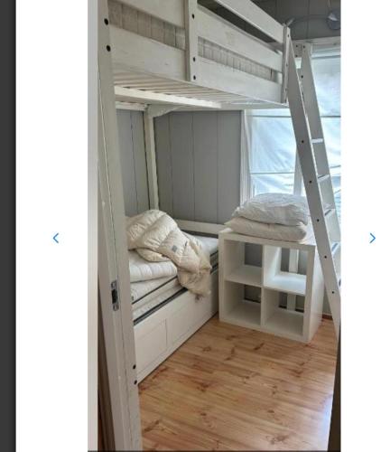 a bunk bed with two bunk beds in a room at Nordstrands Ro in Oslo