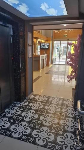 an entrance to a building with a lobby at Hotel Selenay in Istanbul