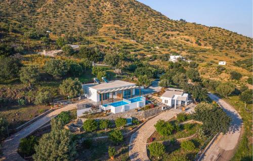 an aerial view of a house on a hill at Daphne 2 in Agia Galini
