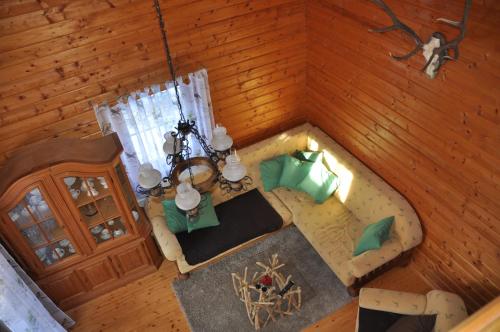 Voodi või voodid majutusasutuse Holzhaus in Hinterstoder toas