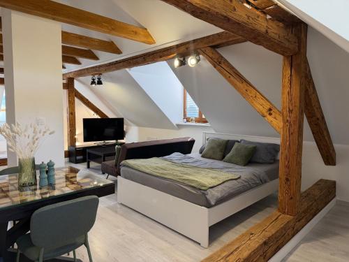 Stay in Bojnice - Charming Wooden Apartment for 4