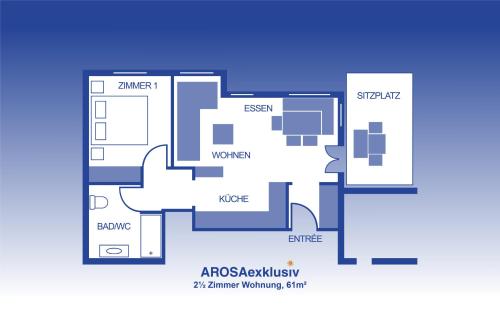 a floor plan of an apartment at Alpslodge - Amelia in Arosa