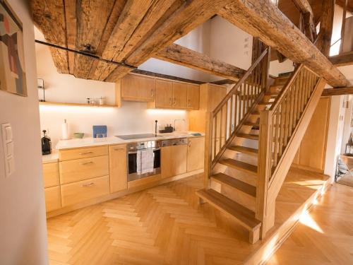 Historic penthouse loft with fortress view