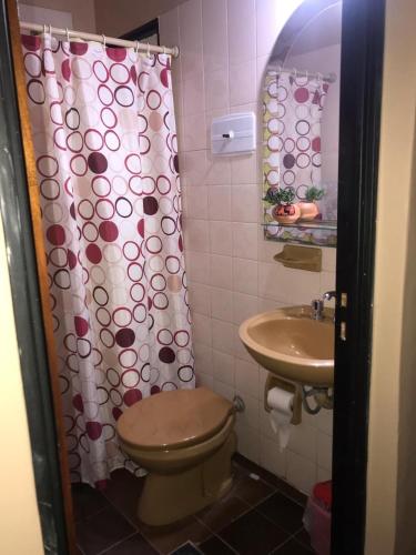 a bathroom with a toilet and a sink at La Chili in Salta