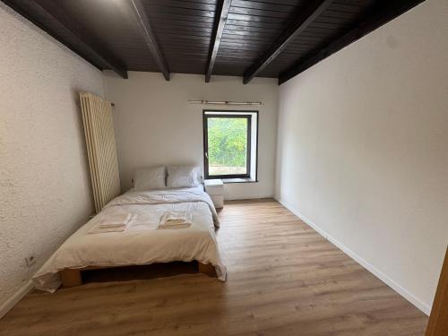 a bedroom with a bed and a window at Himalaya Budget Inn in Niederanven