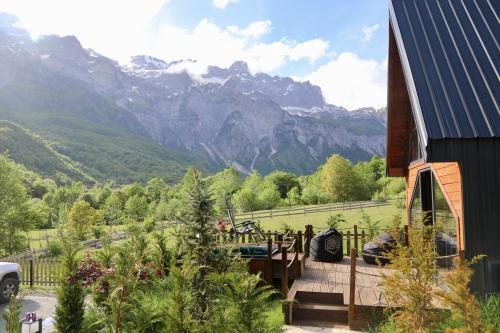 a house with a view of mountains at SeSam Villas in Theth