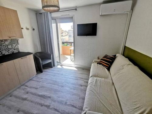 Studio cabine climatisé proche plage - 4 pers.