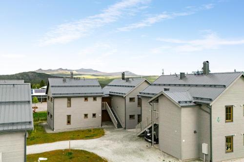 an aerial view of a row of buildings at Funäsdalshöjden - Funäsdalen in Funäsdalen