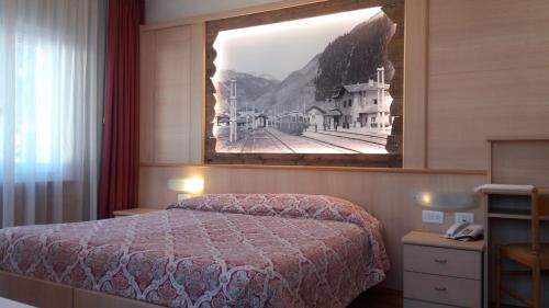 Cama o camas de una habitación en Hotel Bellaria