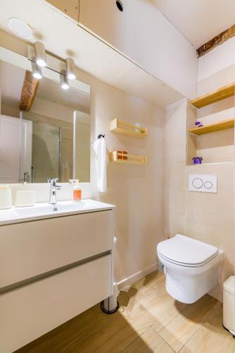a bathroom with a sink and a toilet at Apt Libelule in Tourrettes-sur-Loup