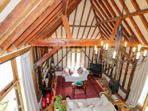 an overhead view of a living room in an attic at Petworth Barn in Petworth