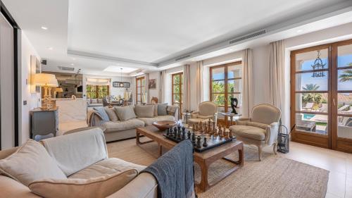 VACATION MARBELLA I Villa White Orchid, Palatial Villa, Private Heated Pool, Prime Golf Valley Location, Minutes from Puerto Banus, Luxury Interiors, Outdoor Fire Pit Lounge