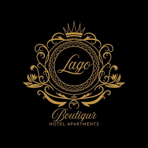 a luxury vintage frame with a crown on a black background at Lago Suites in Paralimni