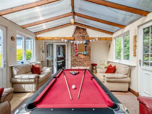 a living room with a pool table in it at Captains Quarters - 16266 in Staithes