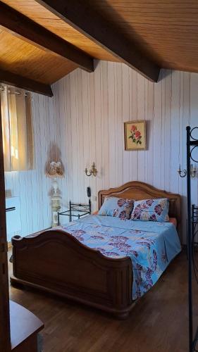 a bedroom with a large bed in a room at Chez tatie Jacqueline in Albi