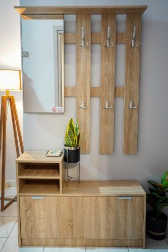 a dressing room with a mirror and a desk at Stellar Island Home-Kos in Kos