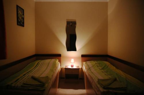 Ένα ή περισσότερα κρεβάτια σε δωμάτιο στο Motel Orgován