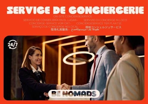 a poster for a movie with two people shaking hands at Marguerite in Bédée