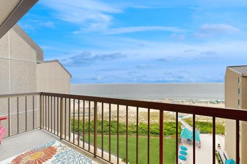 a balcony with a view of the ocean at Sea Colony - 902 Georgetowne House in Bethany Beach