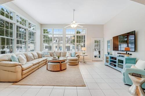 a living room with a couch and a table at Bear Trap Dunes - 96 Willow Oak in Ocean View