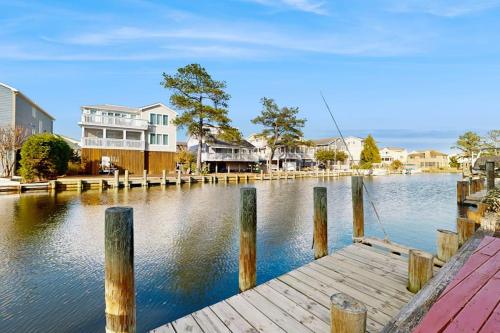 a view of a river with houses and a dock at South Bethany --- 309 W 2nd St in Bethany Beach