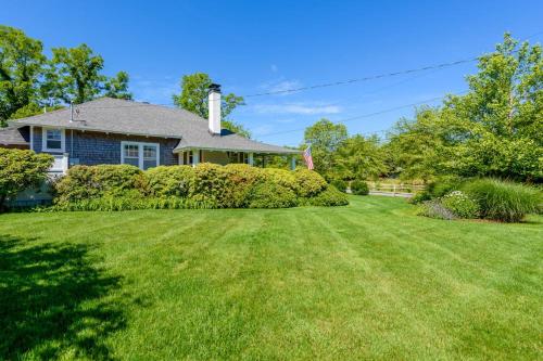 a house with a yard with green grass at East Chop 90 in Oak Bluffs