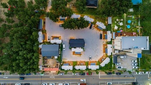 an overhead view of a model of a house at Yangyang Hajodae Campingcar in Yangyang