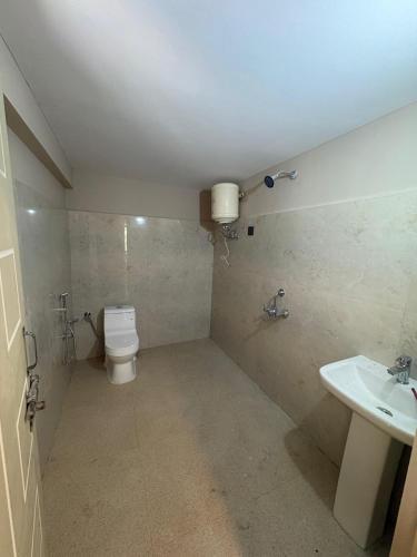 a bathroom with a toilet and a sink at Oliway Homestay in Lohaghāt