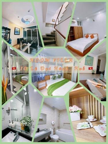 a collage of photos of a room at Hoom Villa Thành Nội - Villa 3 phòng ngủ in Thôn An Hòa