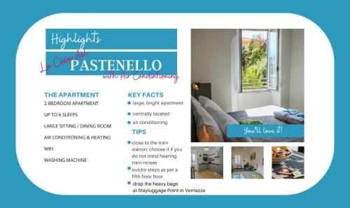 a screenshot of a catalogue of a room at La Casa del Pastenello Family Apartment with AC in Vernazza