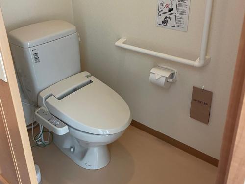 a bathroom with a white toilet in a room at Hotel Morimotoya 板野店 in Kamiita