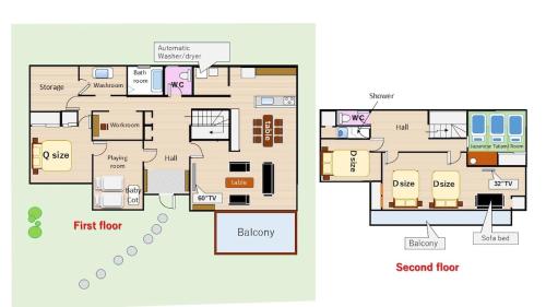 a floor plan of a house with at Sakai Garden and Villa in Sakai