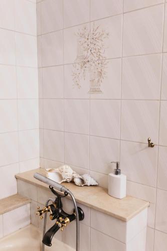 a bathroom with a shower and a sink and a toilet at Aurega Vintage Bedrooms by Lethes Legacy in Ponte de Lima