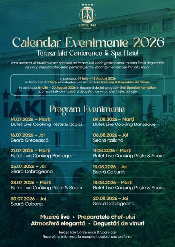 a flyer for a seminar in front of a building at Iaki Conference & Spa Hotel in Mamaia