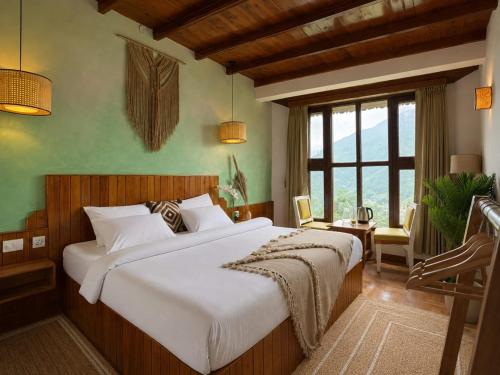 a bedroom with a large bed in a room at Tora House in Nagar