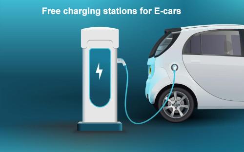 a charging station for an electric car at Pension Silvia in Portorož