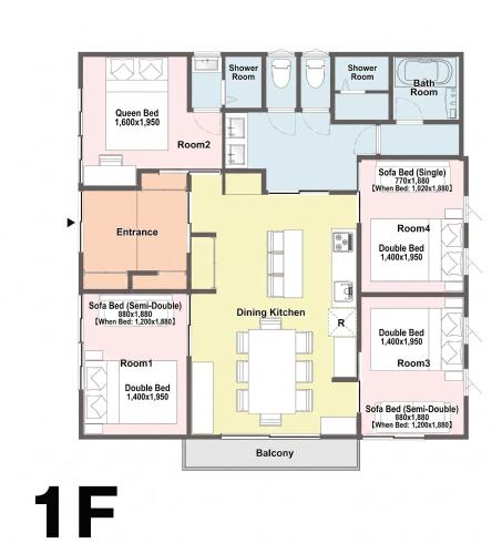 a floor plan of a house at Yasuragi-KAWAGOE 1F in Kawagoe