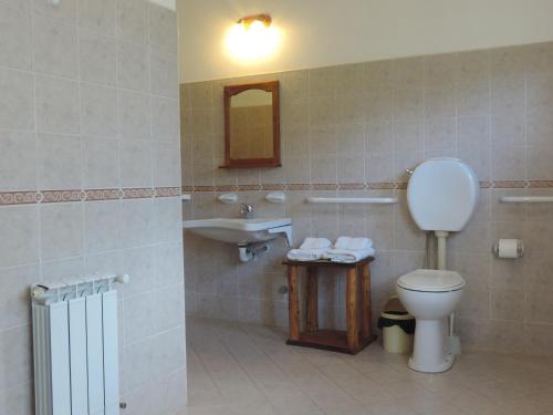 Koupelna v ubytování Hosteria El Hoyo