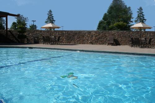 a swimming pool with a person in the water at Jackson Rancheria Casino Resort in Jackson
