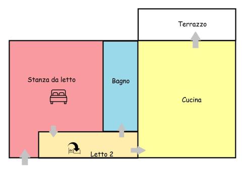 an image of a diagram of a house at Beinasco Apartment - Le Terrazze Palace in Beinasco