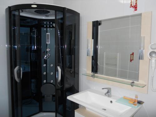 Hotel Bistrita tesisinde bir banyo