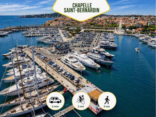 Grand Studio Azur - Idéal Couple en Escapade Vieil Antibes - Terrasse - Climatisation - WIFI HD - Plage Gravette & Gare SNCF 5min à pied - Port Vauban à pied - VIEILLE VILLE photo 27
