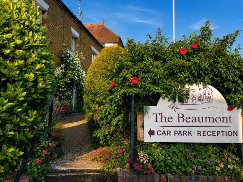 a sign for the beaumont car park reception at The Beaumont in Sittingbourne