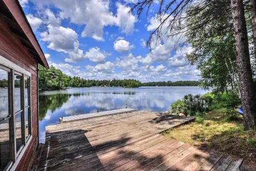 a dock with a view of a lake at Casa Maria in Mercer