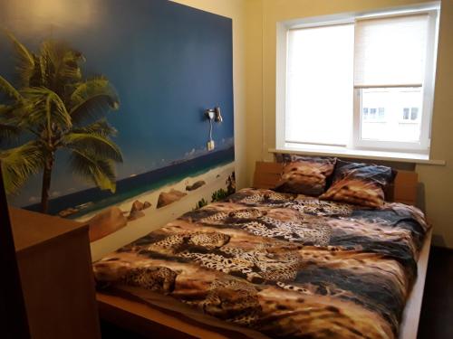 Postel nebo postele na pokoji v ubytování 2 room apartment 400m from sea