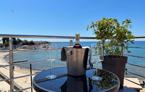 Beach Front Apartment In Umag With House Sea View