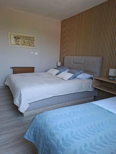 a bedroom with two large beds at Lavanda & limone in Koper