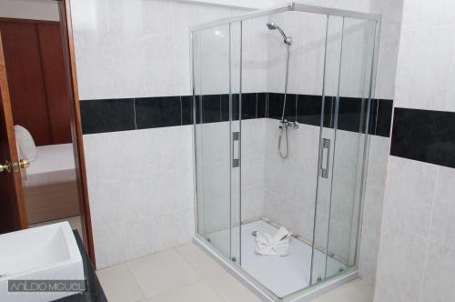 Koupelna v ubytování Hotel Cesaria