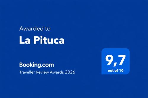 a blue screen with the text emailed to la pina pizza at La Pituca in Playa Blanca