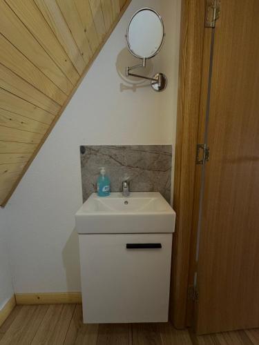 a bathroom with a sink and a mirror at Vlasic Odmor - Villa Vlasicka Bajka in Vlasic